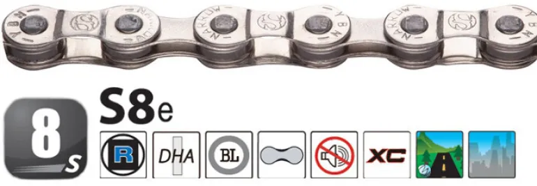 Chaîne argent 6/7/8 vitesses E-Bike