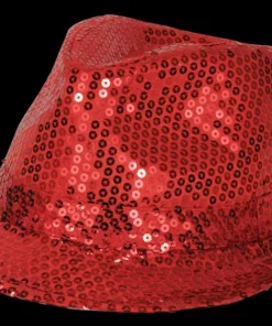 Chapeau funk sequin rouge