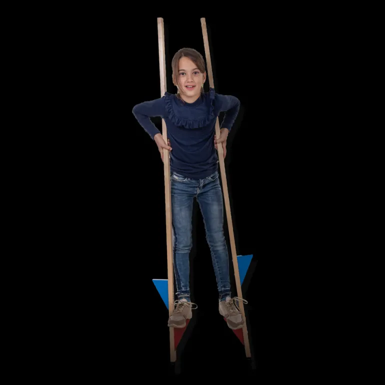 Échasses bois de hêtre 170cm réglables