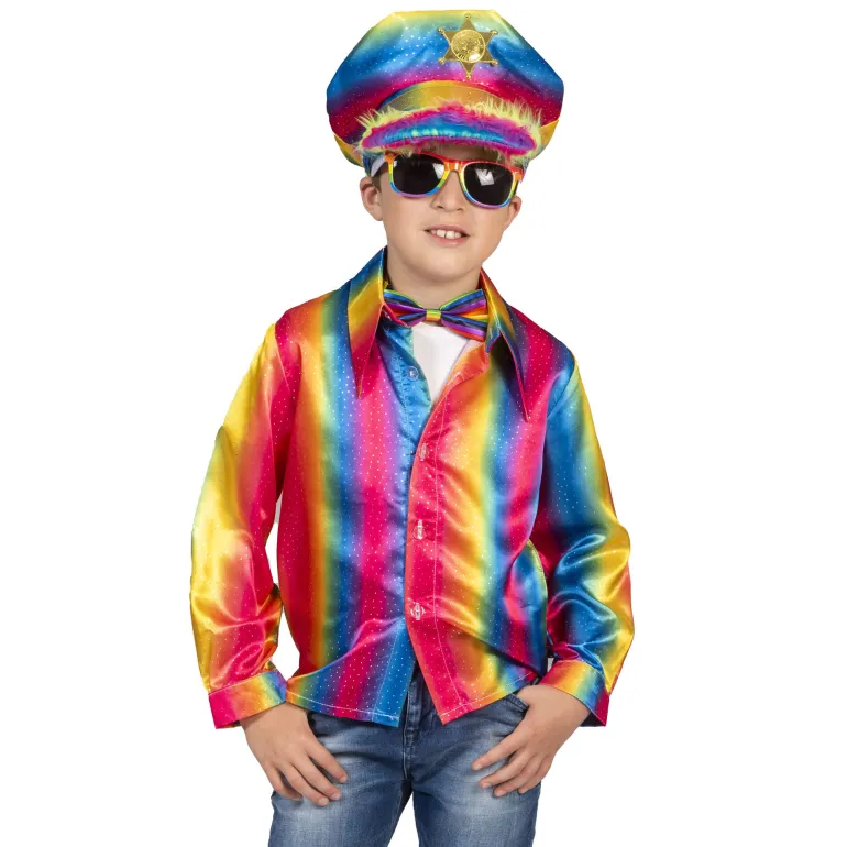 Chemise Disco Arc-en-ciel Garçon - Taille 140