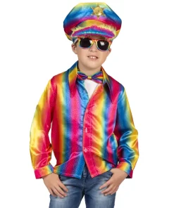 Chemise Disco Arc-en-ciel Garçon - Taille 164