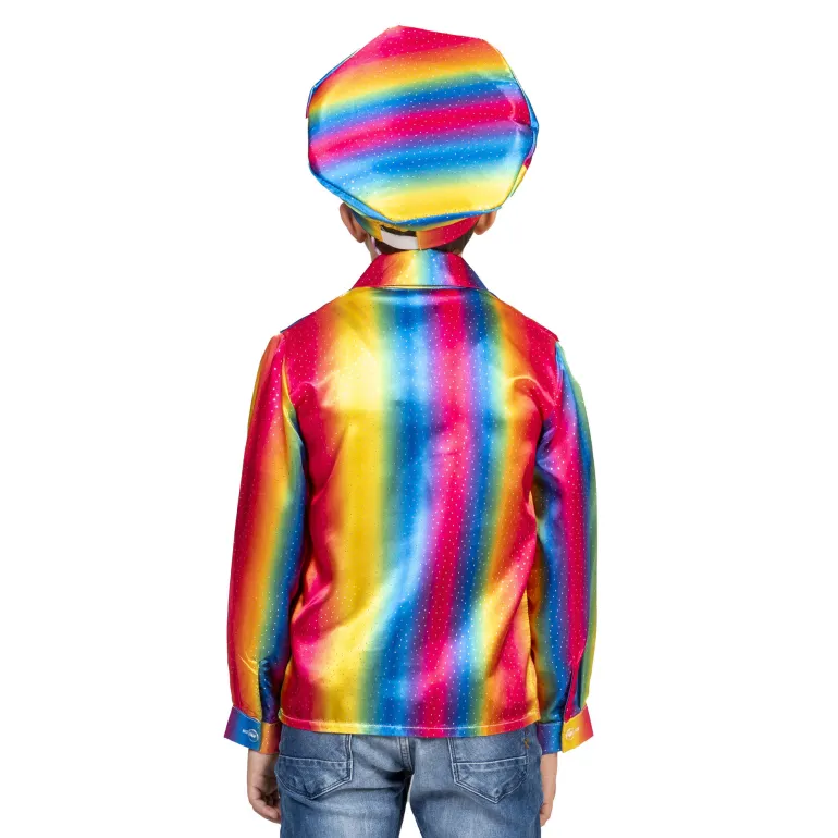 Chemise Disco Arc-en-ciel Garçon - Taille 164