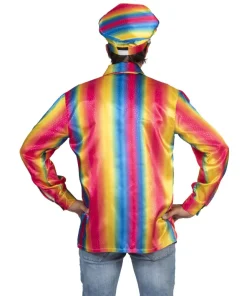 Chemise disco arc-en-ciel homme - Taille 48/50