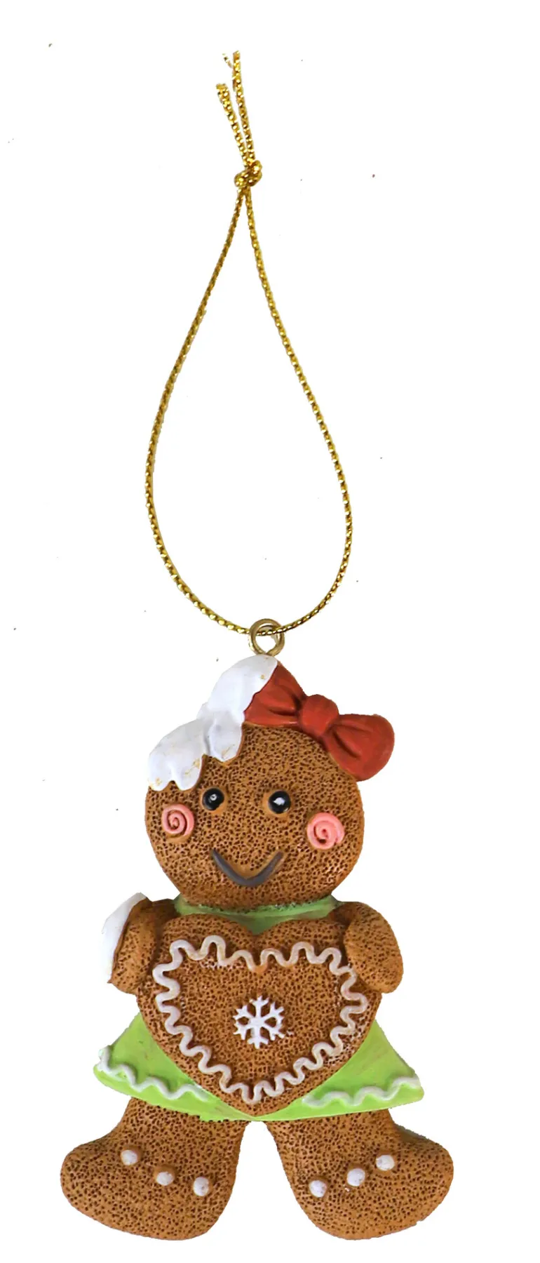 Cintre de Noël pain d'épice coeur 9,5cm