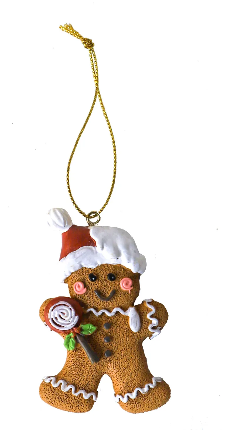 Cintre de Noël pain d'épice avec sucette 9,5cm