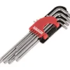 Clé six pans hand long 9 pièces torx