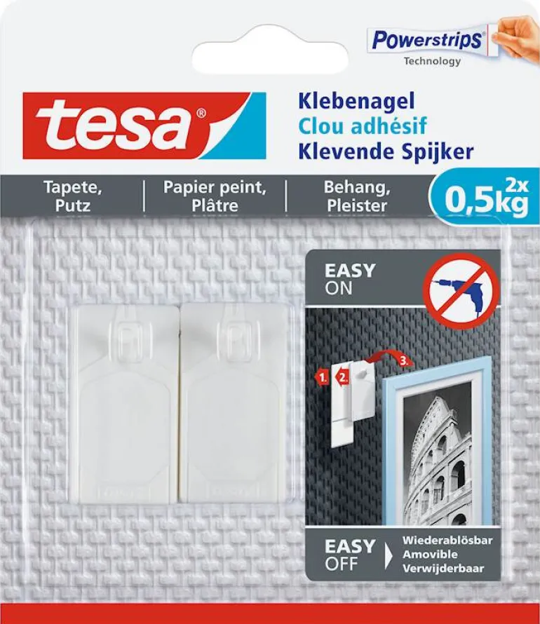 Clou adhésif papier peint et plâtre (2 pcs) 0,5 kg