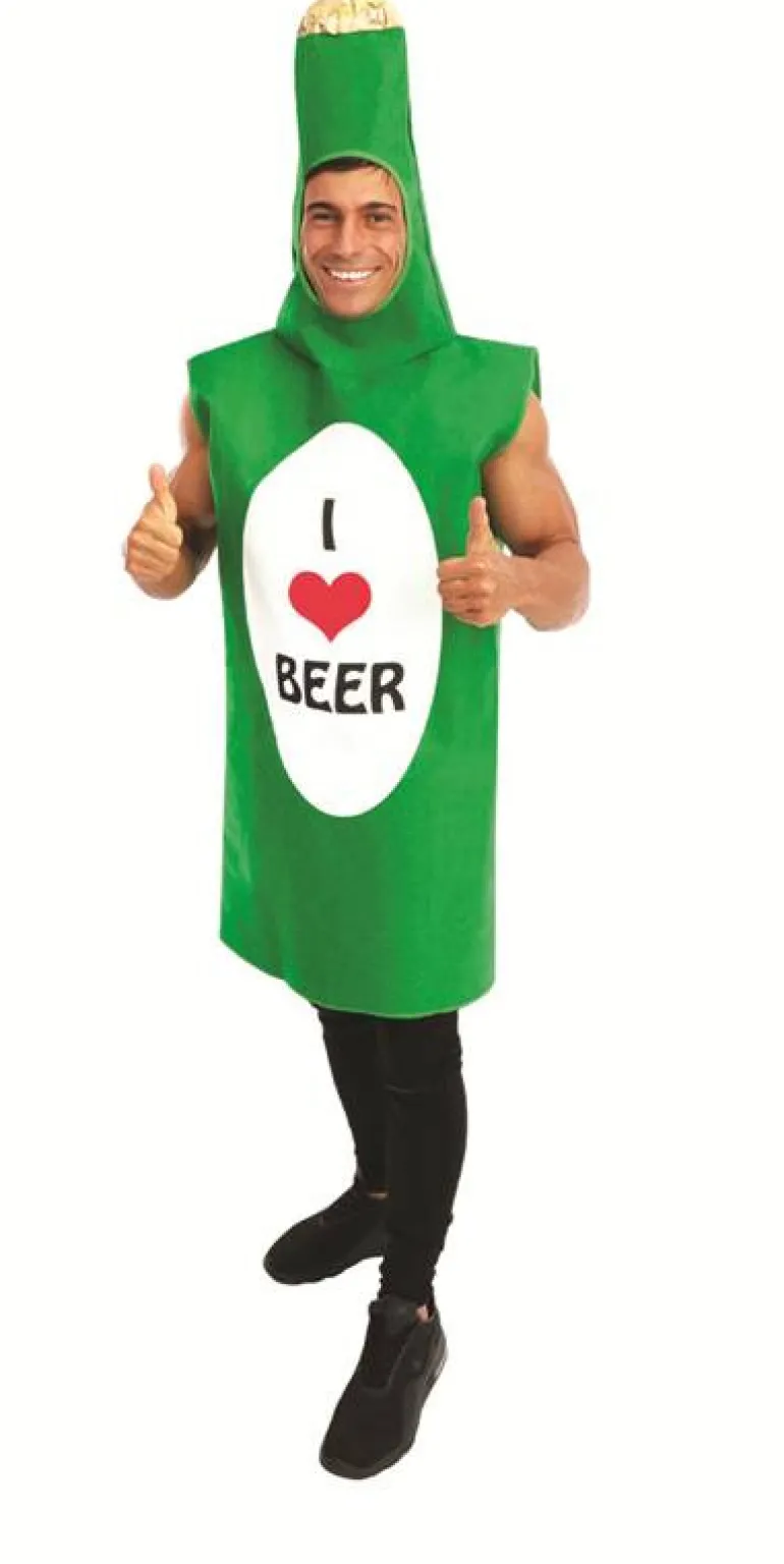 Costume adulte bouteille de bière - mousse - taille unique