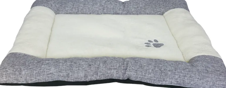 Coussin blanc/gris 61x44x5cm