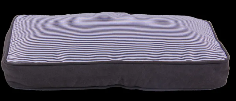 Coussin gris rayé 104 x 68 x 8 cm