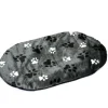 Coussin oval gris pattes 44 x 31 x 5 cm