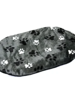 Coussin oval gris pattes 44 x 31 x 5 cm