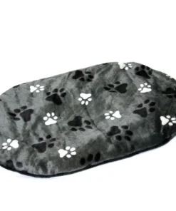 Coussin oval gris pattes 54 x 35 x 5 cm