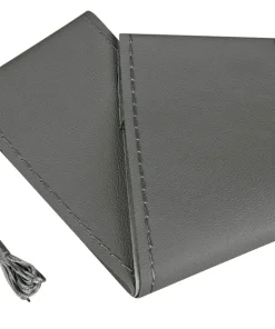 Couvre Volant Cuir Gris 37-39cm