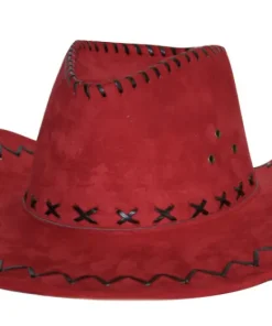 Cow-boy en daim - Rouge