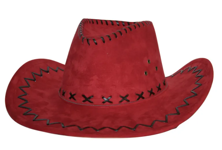 Cow-boy en daim - Rouge