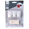 Crochet amovibles 3 pieces carre blanc
