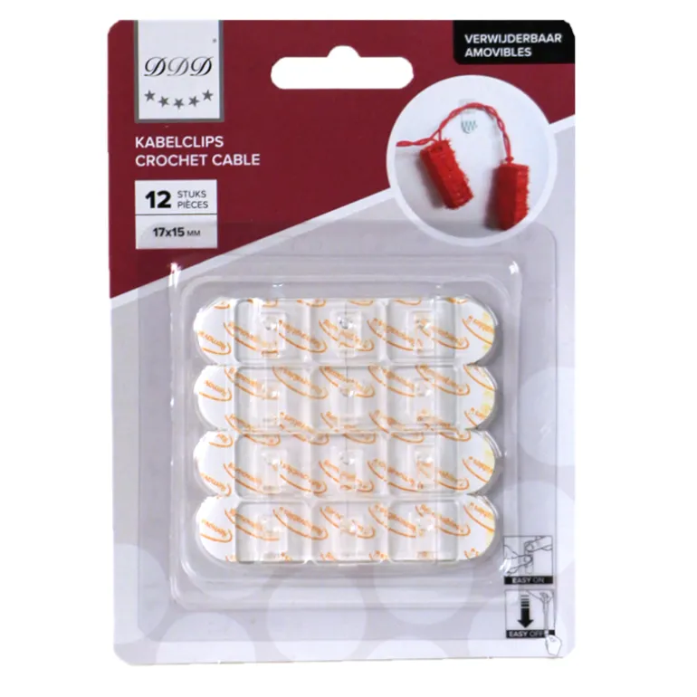 crochet cable amovibles 12 pieces transparant