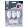 crochets amovibles 3 pieces oval blanc