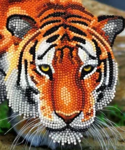 Crystal cart tigre 18x18cm