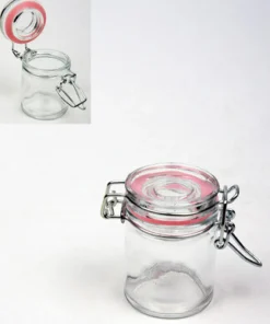 Cylindre transparent rose 6 cm