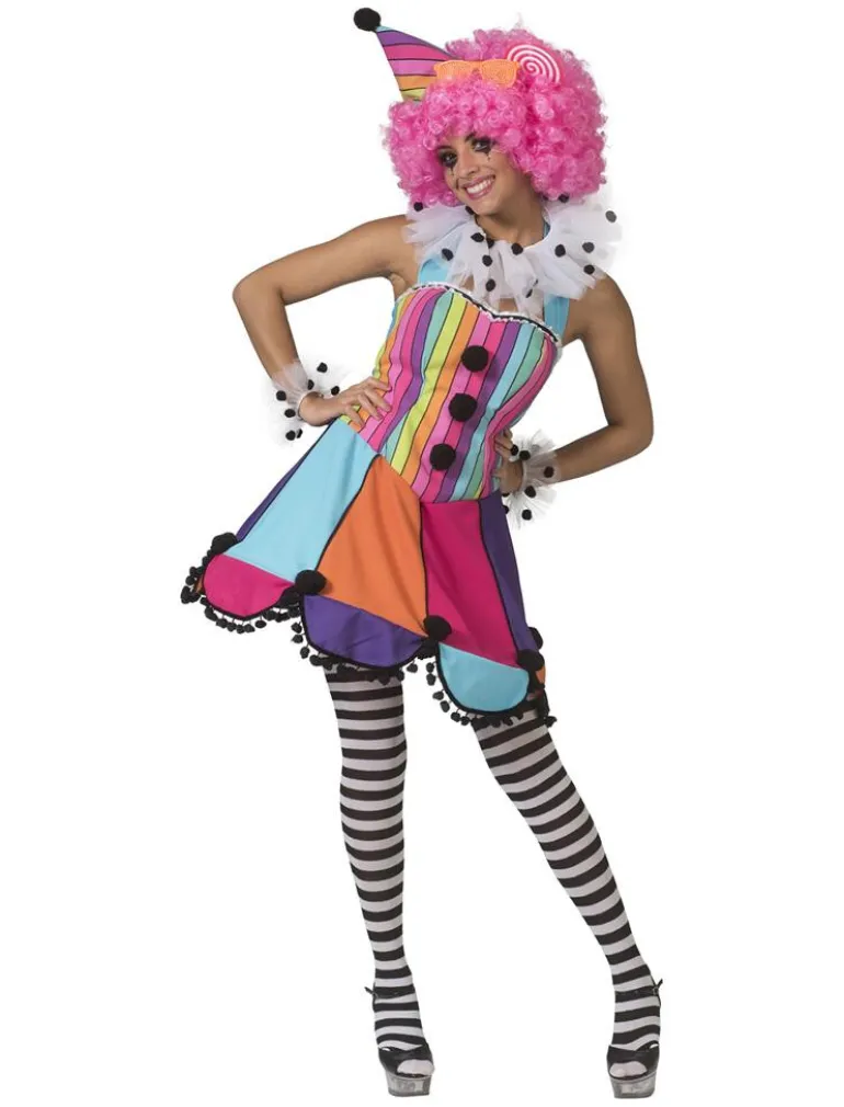Déguisement Clown Arc-en-ciel - Taille 36/38
