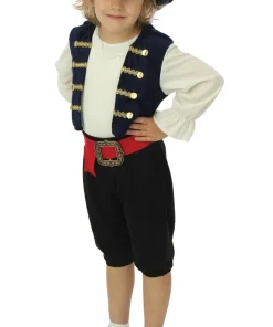 Déguisement de pirate avec chapeau garçon - 3 pièces - Bleu - 10-12 ans