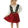 Déguisement de pirate avec chapeau fille - 3 pièces - Bleu - 3-4 ans