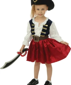 Déguisement de pirate avec chapeau fille - 3 pièces - Bleu - 10-12 ans