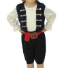 Déguisement de pirate avec chapeau garçon - 3 pièces - Bleu - 7-9 ans