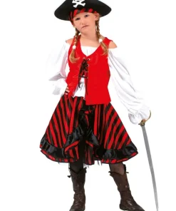 Déguisement de Pirate Coeur Noir Fille - Taille 140
