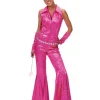 Déguisement Disco Combinaison Rose Groovy - Taille 40/42