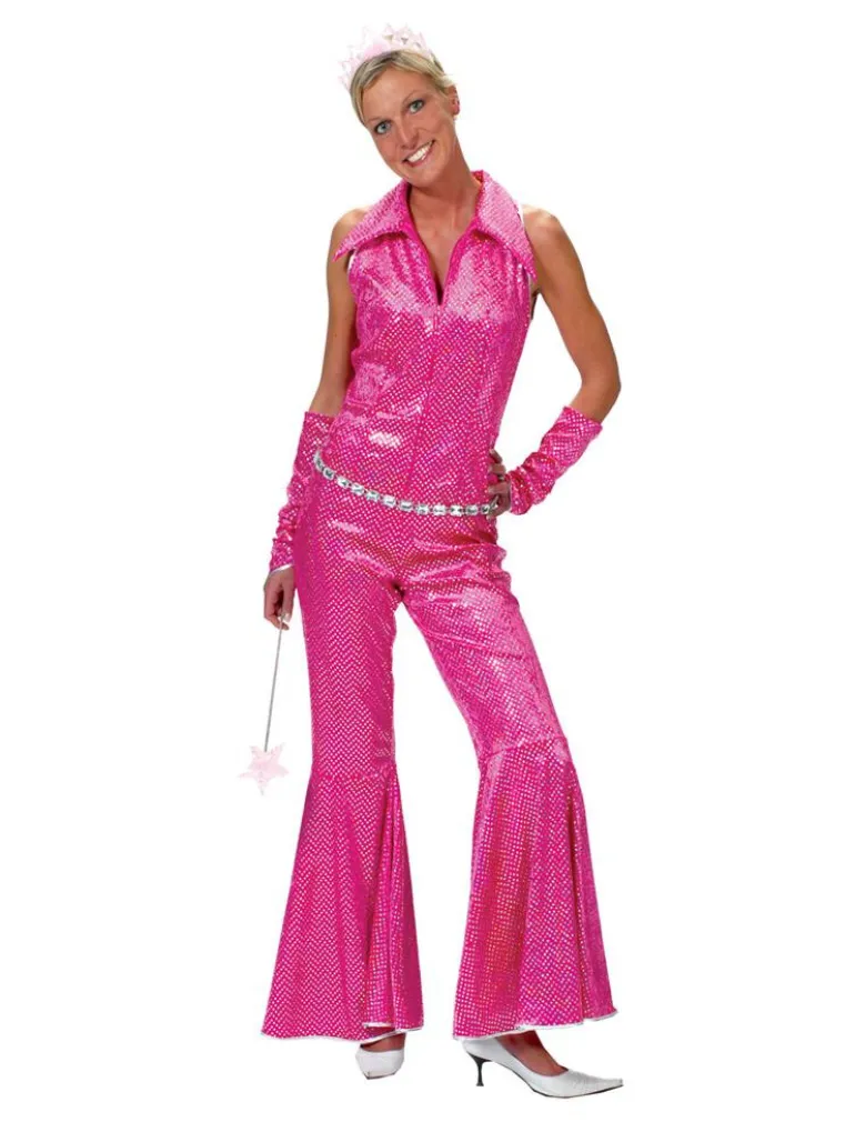 Déguisement Disco Combinaison Rose Groovy - Taille 40/42