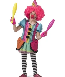 Déguisement enfant Clown arc-en-ciel Fille - Taille 104