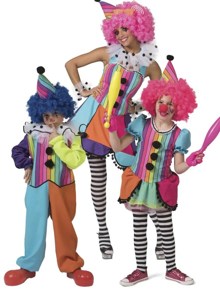 Déguisement enfant Clown arc-en-ciel Fille - Taille 128