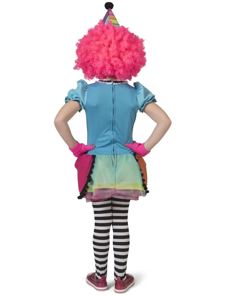 Déguisement enfant Clown arc-en-ciel Fille - Taille 128