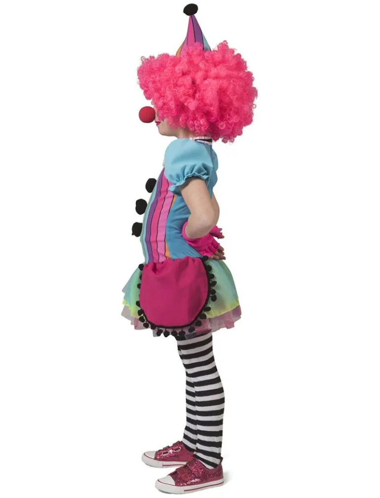 Déguisement enfant Clown arc-en-ciel Fille - Taille 128