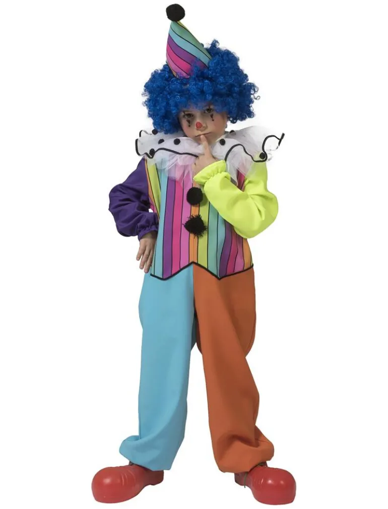 Déguisement enfant Rainbow Clown Garçon - Taille 128