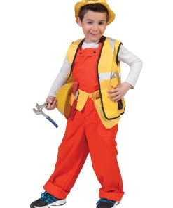 Déguisement Enfant Salopet Orange avec Veste Fluo - Taille 116