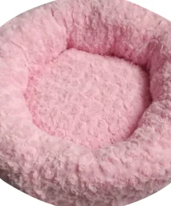 Donut rose coussin pour chien 45x45x15 cm