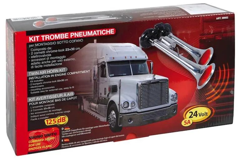 Double Avertisseur Trompe Pneumatique 24V