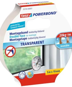 Double-face de montage 5 m x 19 mm Transparent