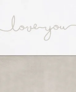 Drap 120 x 150 cm Love You Nougat Coton