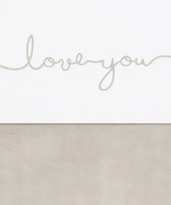 Drap 75 x 100 cm Love You Nougat Coton