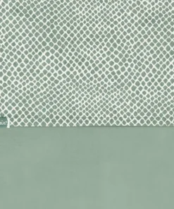 Drap 120 x 150 cm Snake Ash Green Coton