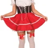 Drindl Jupe rouge et bustier noir - Taille 40