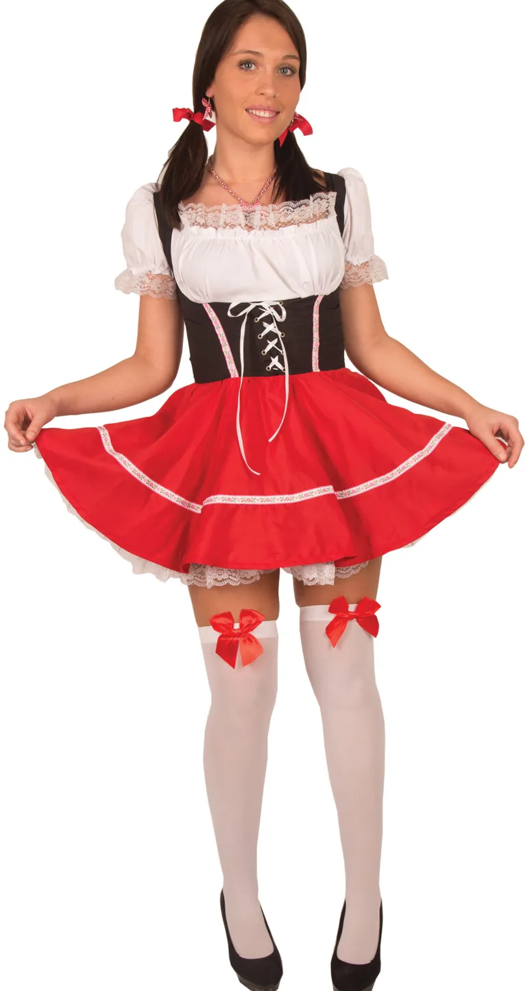 Drindl Jupe rouge et bustier noir - Taille 40