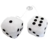 Dés de peluche blanc