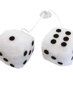 Dés de peluche blanc
