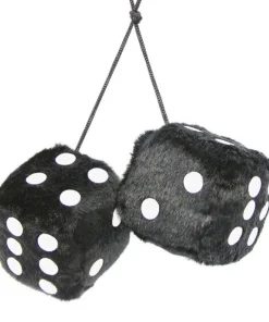 Dés de peluche noir